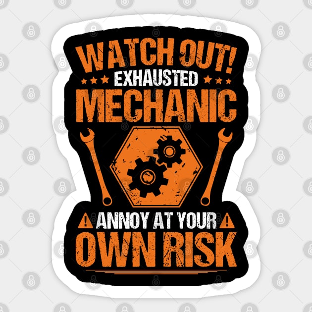 Mechanic/Mechanics/Gearhead/Nut Runner/Gift Sticker by Krautshirts